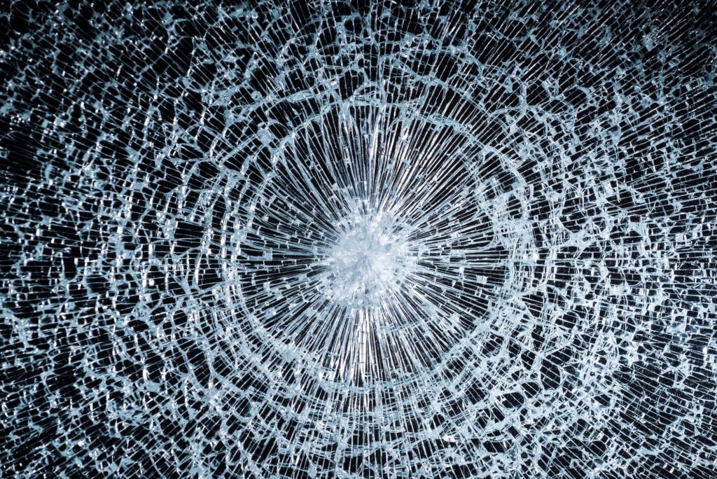 broken window glass